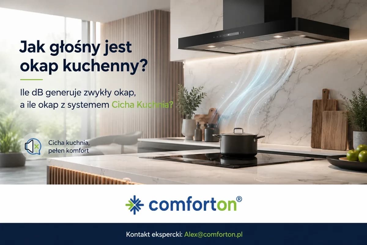 Jak głośny jest okap kuchenny i ile dB generuje system Cicha Kuchnia