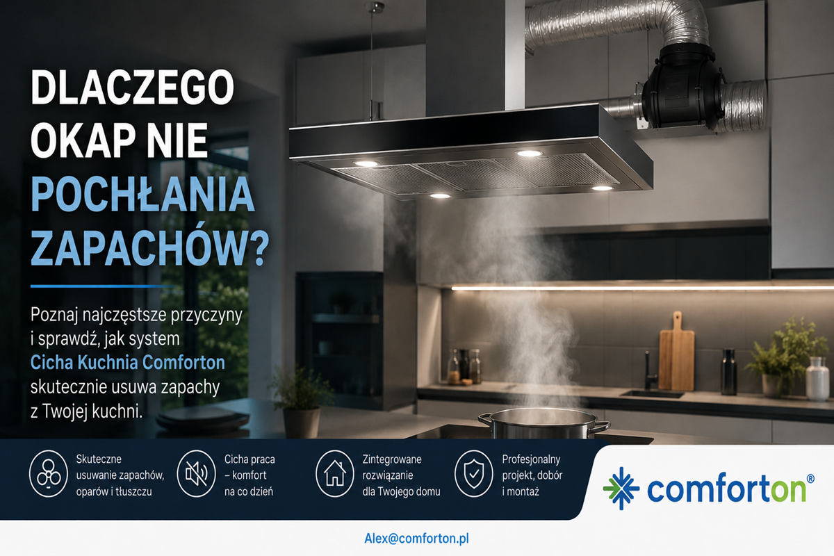 Dlaczego okap nie pochłania zapachów i jak pomaga Cicha Kuchnia
