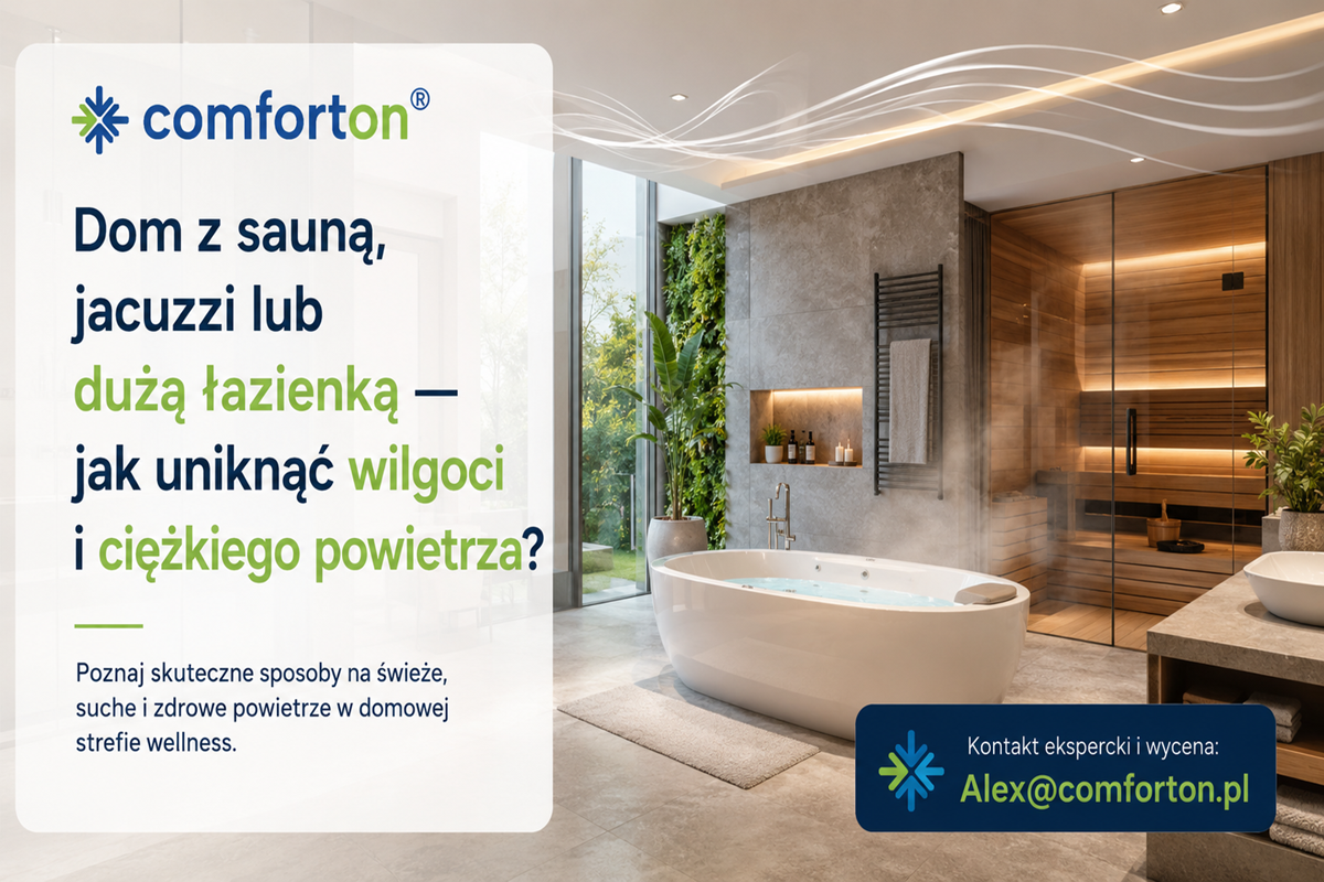 Dom z sauną jacuzzi i dużą łazienką z wentylacją Comforton