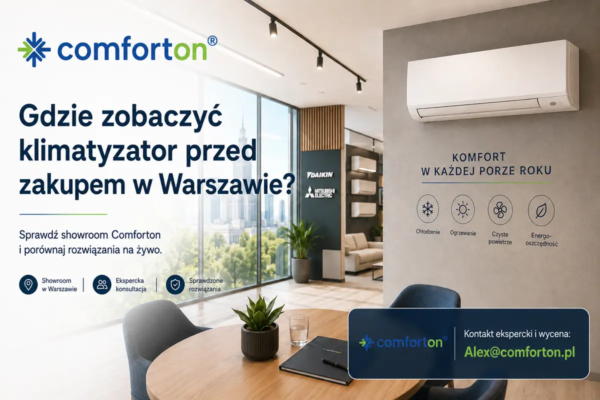 Gdzie zobaczyć klimatyzator przed zakupem w Warszawie Comforton