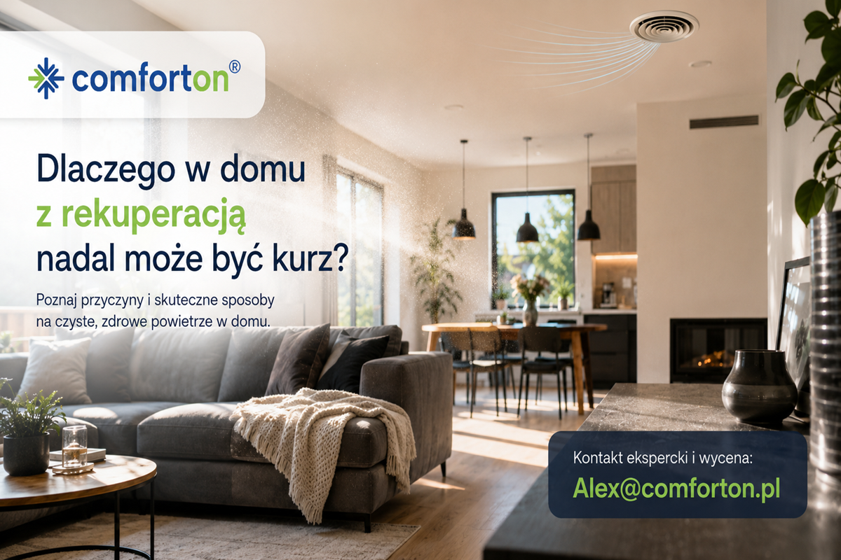 Kurz widoczny w domu z rekuperacją i nawiewem powietrza Comforton