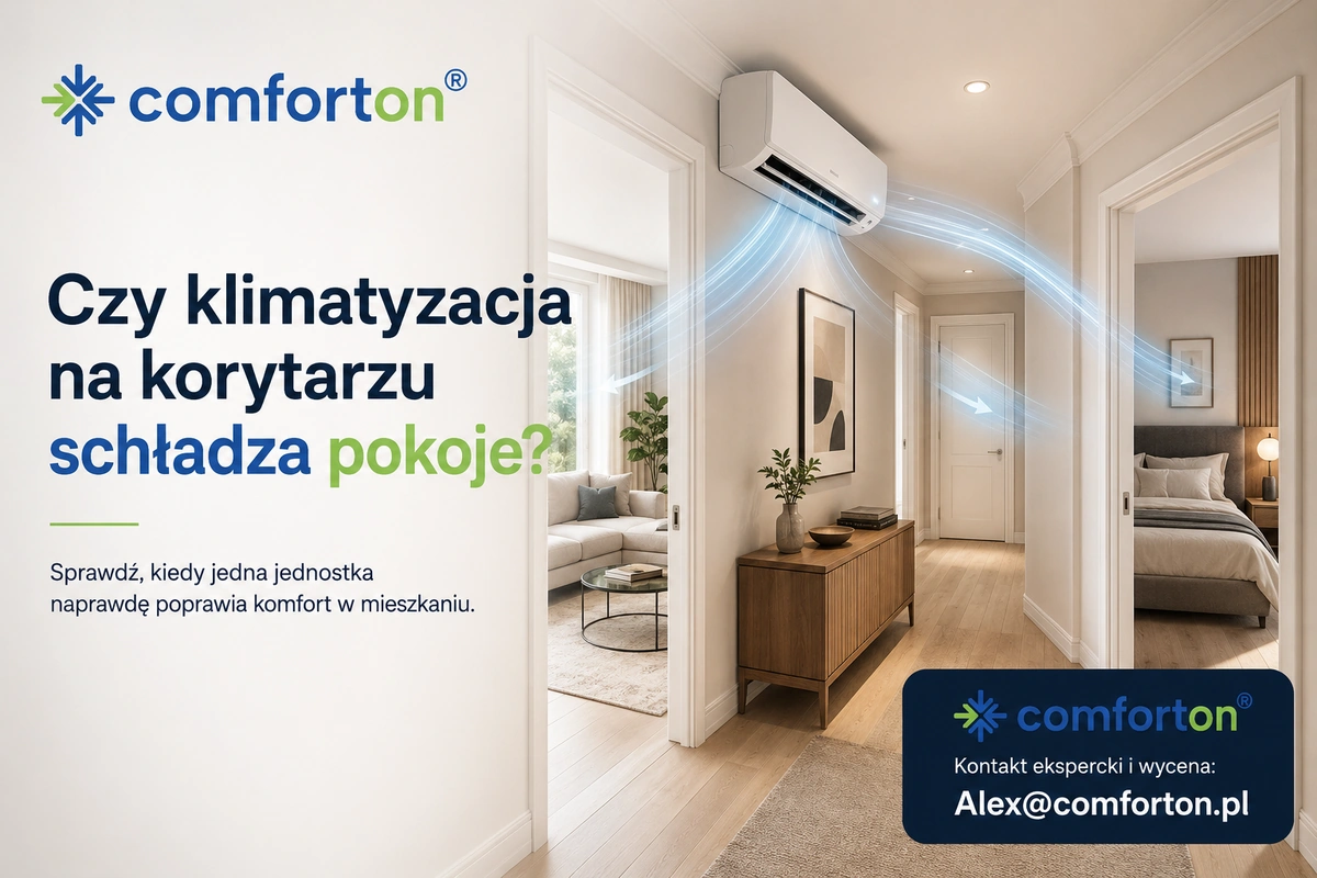 Czy klimatyzacja na korytarzu schładza pokoje?